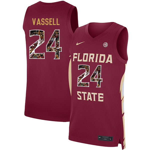 Florida State Seminoles 24 Devin Vassell Red Nike Basketball College Fashion Jersey