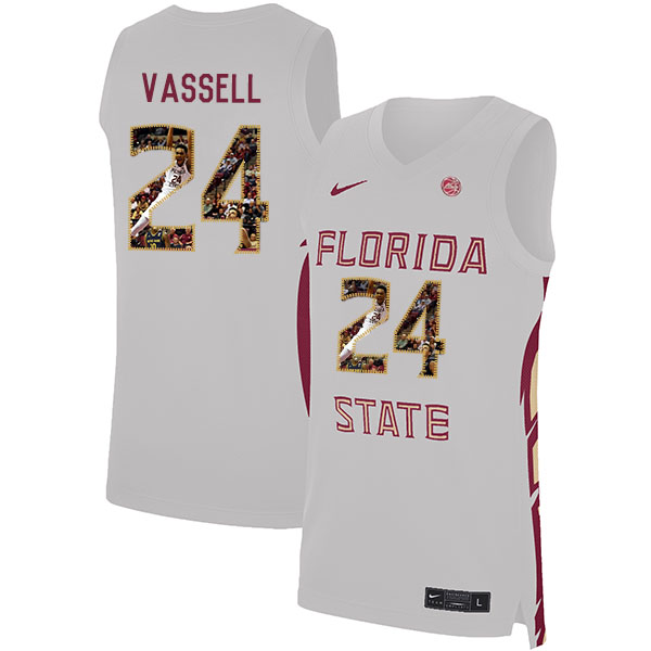 Florida State Seminoles 24 Devin Vassell White Nike Basketball College Fashion Jersey