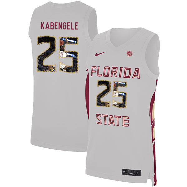 Florida State Seminoles 25 Mfiondu Kabengele White Nike Basketball College Fashion Jersey