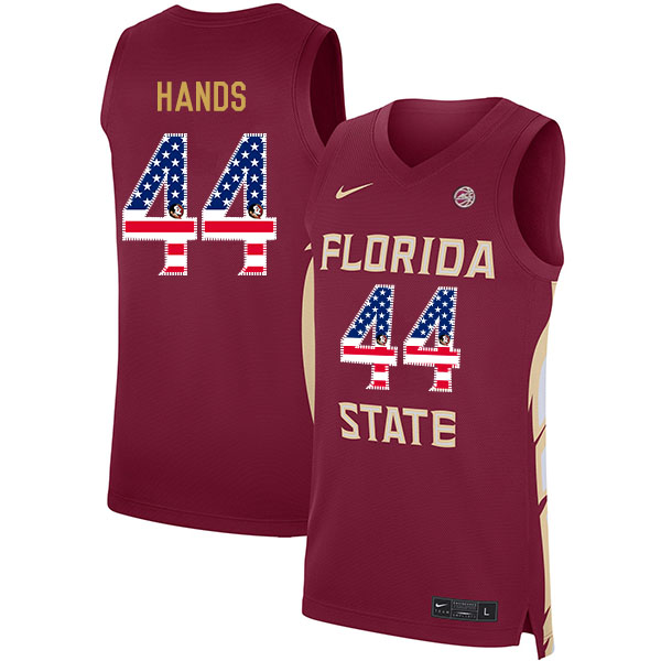 Florida State Seminoles 44 Ty Hands Red Nike USA Flag Basketball College Jersey