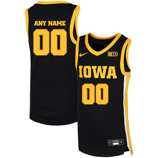 Iowa Hawkeyes Customized Black Nike Basketball College Jersey