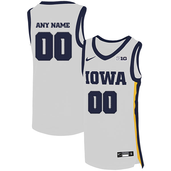 Iowa Hawkeyes Customized White Nike Basketball College Jersey