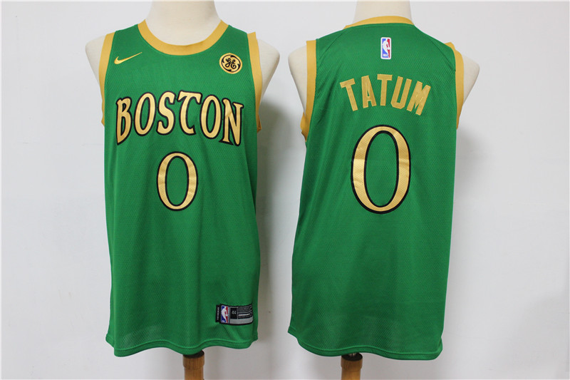 Celtics 0 Jayson Tatum Green 2019-20 City Edition Swingman Jersey