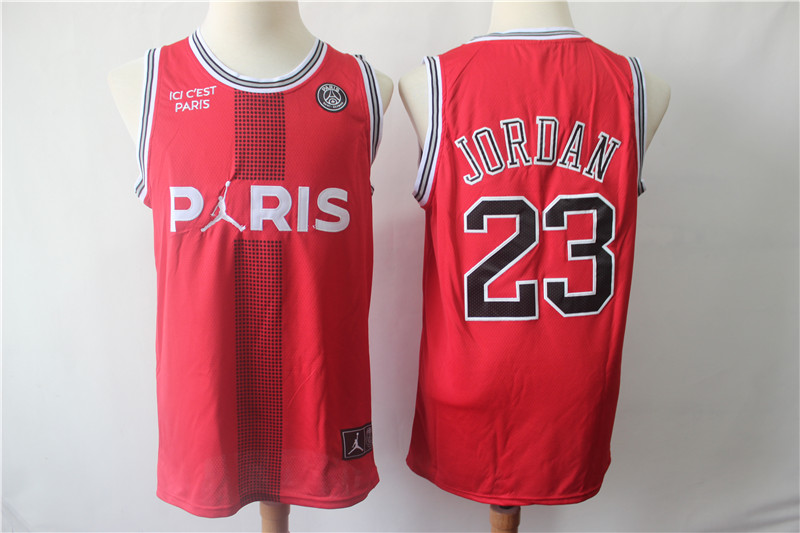 Paris Saint-Germain 23 Michael Jordan Red Fashion Jersey