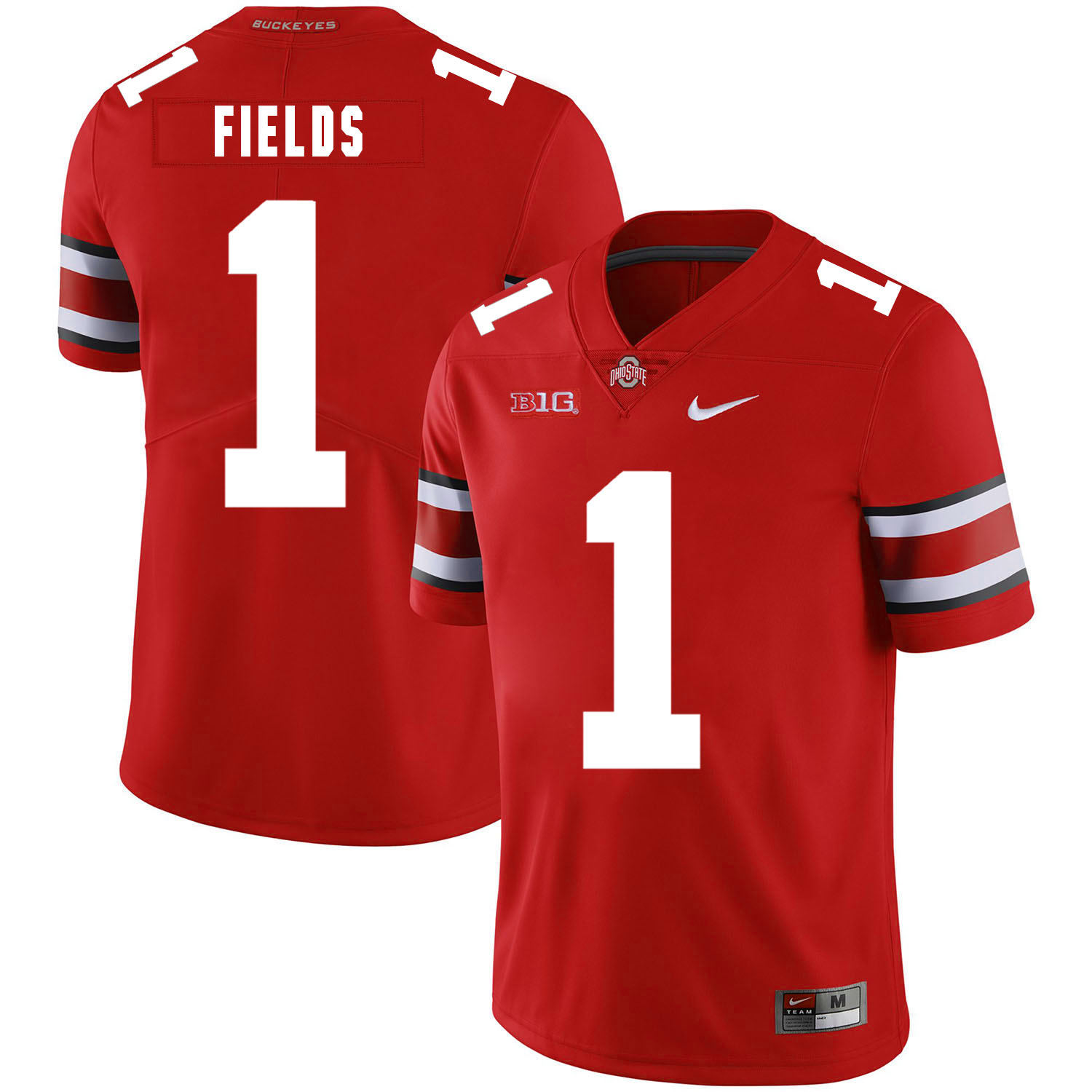 Ohio State Buckeyes 1 Justin Fields Red Nike College Football Limited Jersey