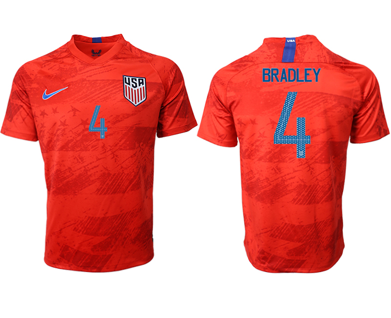 2019-20 USA 4 BRADLEY Away Thailand Soccer Jersey