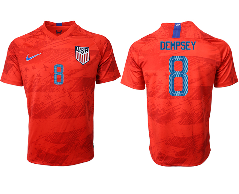 2019-20 USA 8 DEMPSEY Away Thailand Soccer Jersey