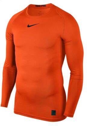 Men's Compression Base layer Body Armour Thermal Under Skin T-Shirt Orange
