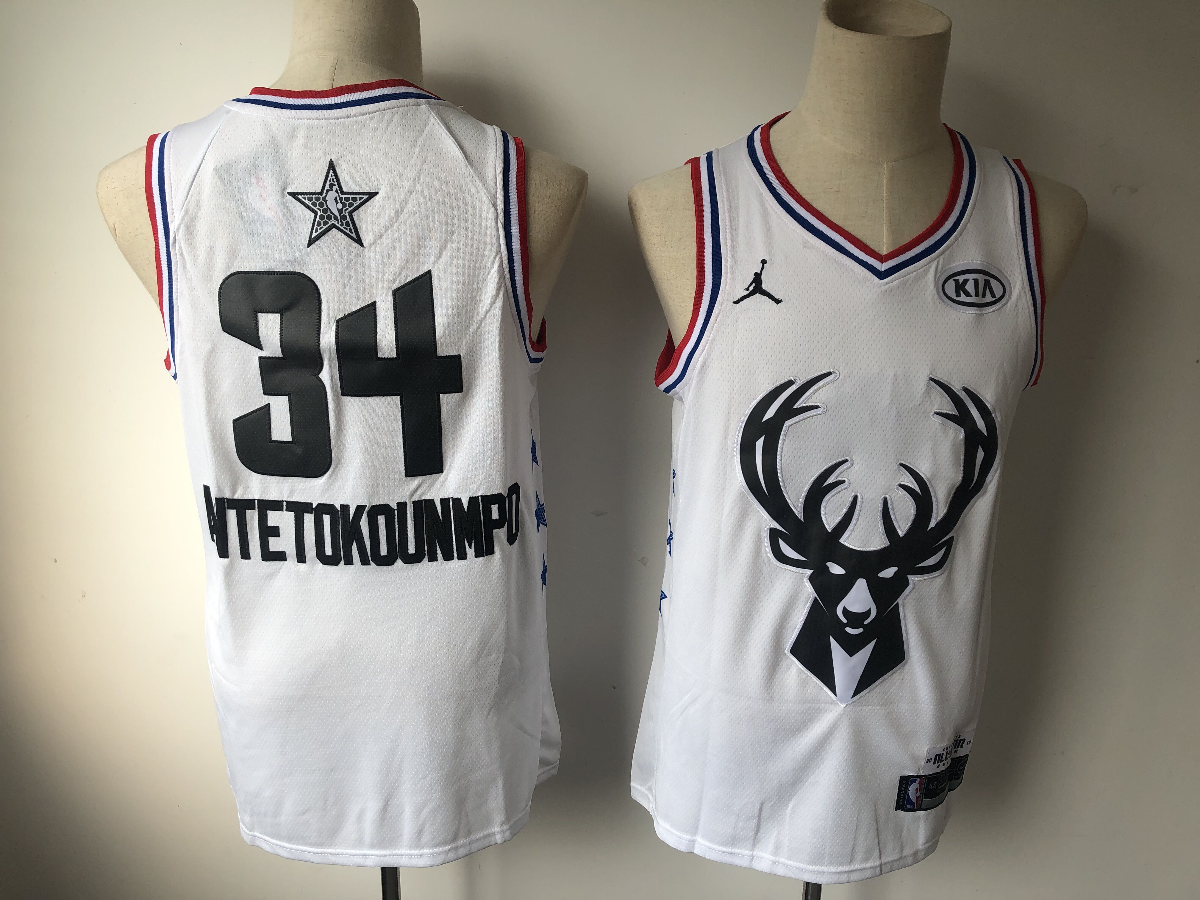 Bucks 34 Giannis Antetokounmpo White 2019 NBA All-Star Game Jordan Brand Swingman Jersey
