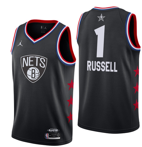 Nets 1 D'Angelo Russell Black 2019 NBA All-Star Game Jordan Brand Swingman Jersey