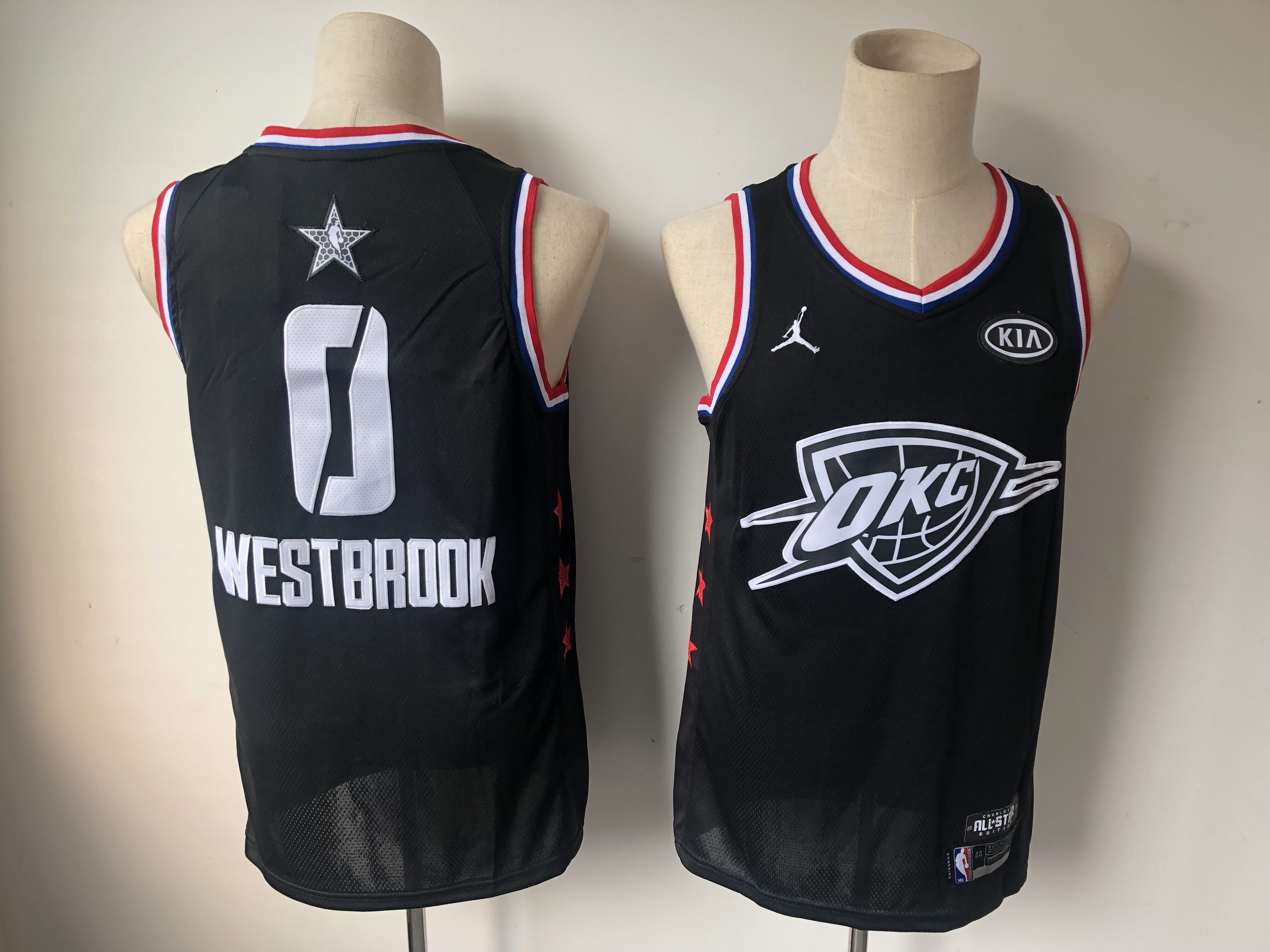 Thunder 0 Russell Westbrook Black 2019 NBA All-Star Game Jordan Brand Swingman Jersey