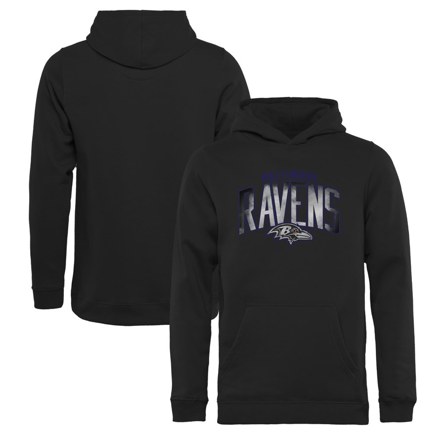 Baltimore Ravens NFL Pro Line by Fanatics Branded Youth Arch Smoke Pullover Hoodie Black