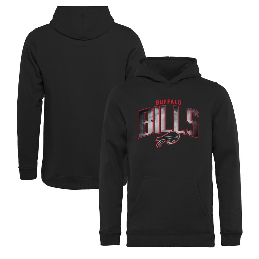 Buffalo Bills NFL Pro Line by Fanatics Branded Youth Arch Smoke Pullover Hoodie Black