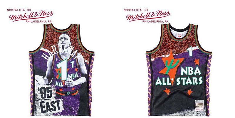 Magic 1 Anfernee Hardaway Black Mitchell & Ness 2019 NBA All Star Game 1995 Fashion Jersey