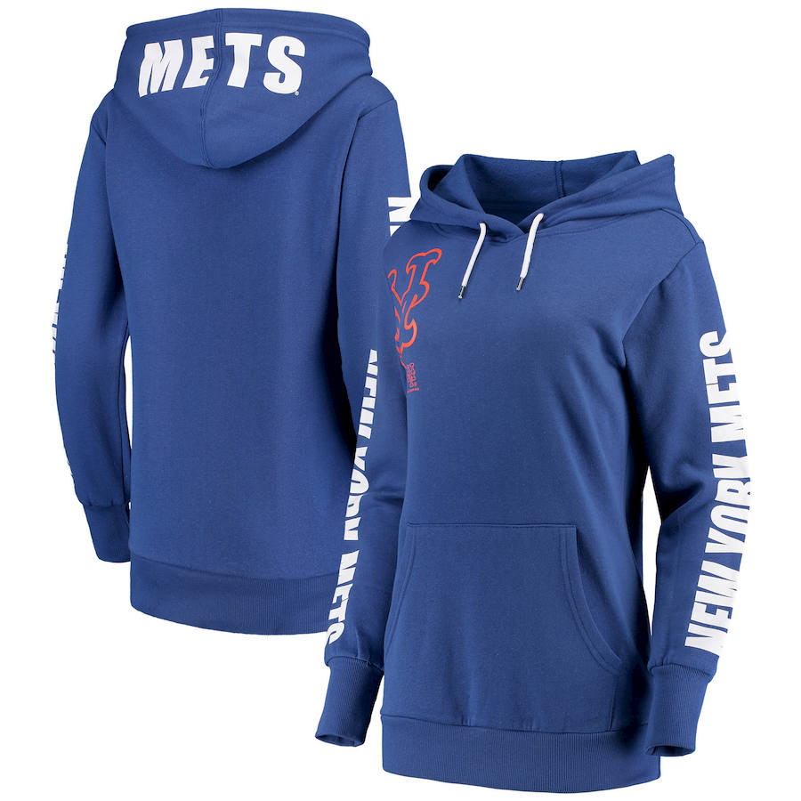 New York Mets G III 4Her by Carl Banks Women's 12th Inning Pullover Hoodie Royal
