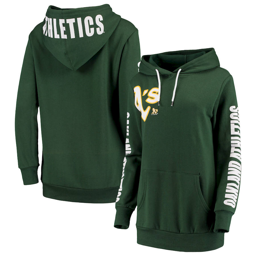 Oakland Athletics G III 4Her by Carl Banks Women's 12th Inning Pullover Hoodie Green