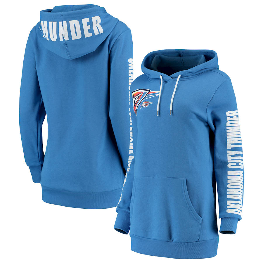 Oklahoma City Thunder G III 4Her by Carl Banks Women's Overtime Pullover Hoodie Blue