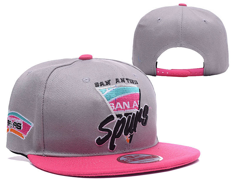 Spurs Team Logo Gray Pink Adjustable Hat YD