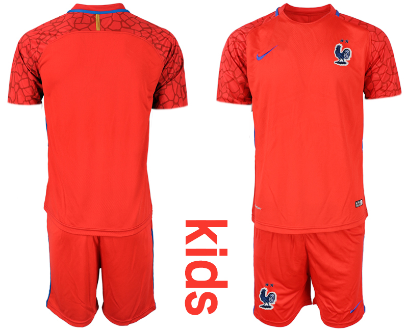 2019-20 France Red Youth Goalkeeper Soccer Jersey