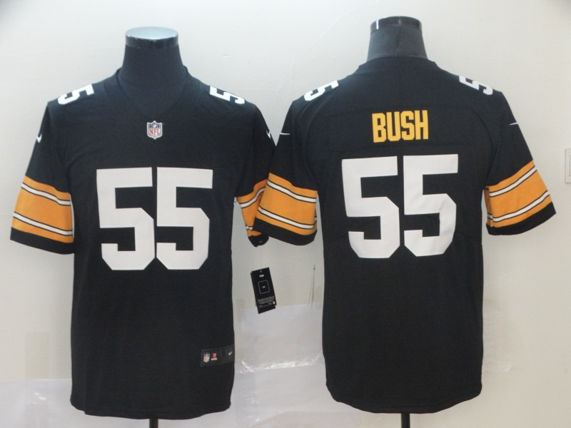 Nike Steelers 55 Devin Bush Black 2019 NFL Draft First Round Pick Vapor Untouchable Limited Jersey