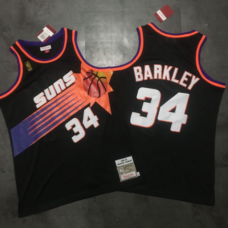 Suns 34 Charles Barkley Black 1992-93 Hardwood Classics Jersey