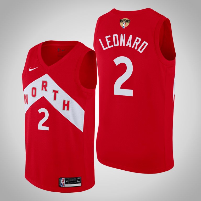 Raptors 2 Kawhi Leonard Red 2019 NBA Finals Nike Swingman Jersey