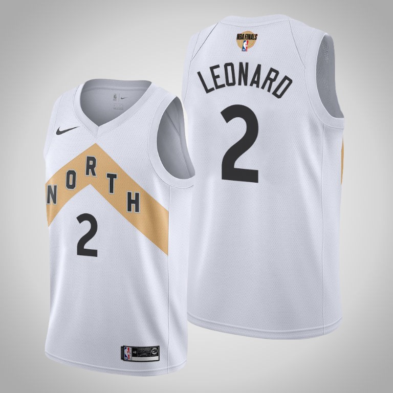 Raptors 2 Kawhi Leonard White 2019 NBA Finals Nike Swingman Jersey