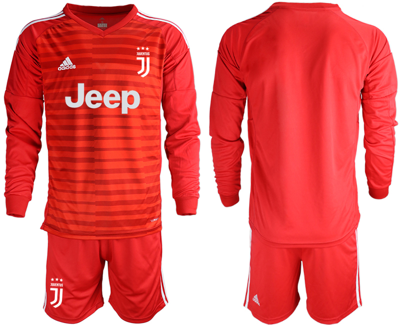 2019-20 Juventus Red Long Sleeve Goalkeeper Soccer Jersey