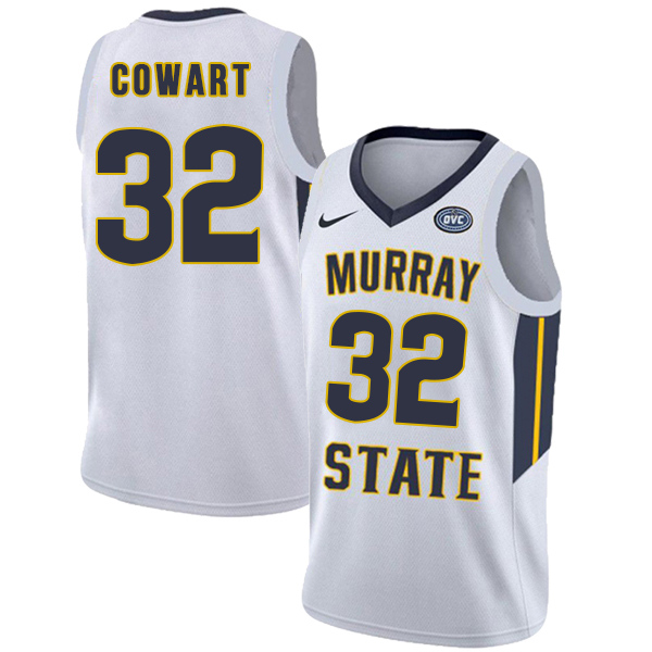 Murray State Racers 32 Darnell Cowart White College Basketball Jersey