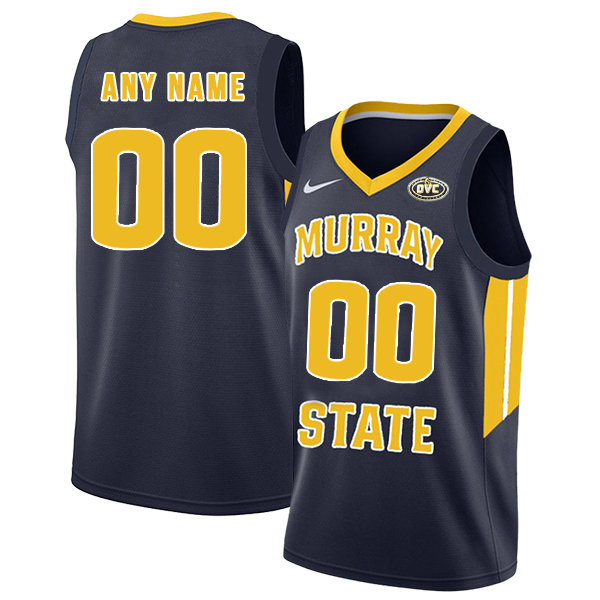 Murray State Racers Customized Navy College Basketball Jersey