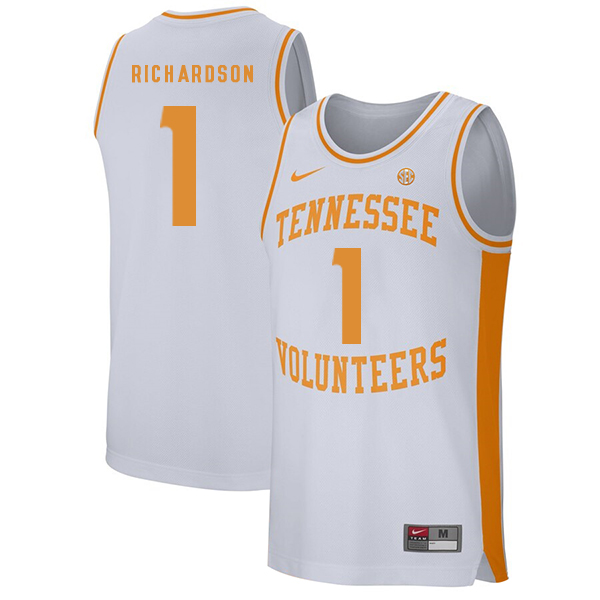 Tennessee Volunteers 1 Josh Richardson White College Basketball Jersey