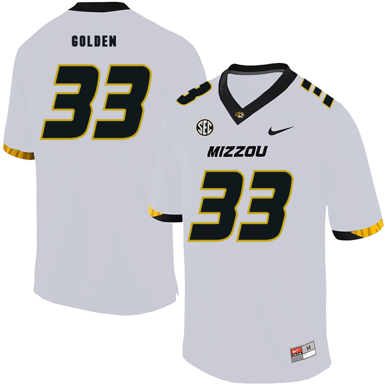 Missouri Tigers 33 Markus Golden III White Nike College Football Jersey