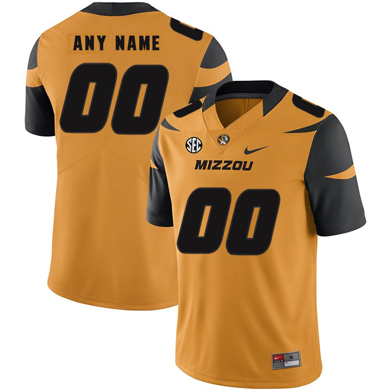 Missouri Tigers Customized Gold Nike College Football Jersey