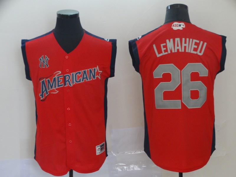 American League 26 DJ LeMahieu Red 2019 MLB All-Star Game Player Jersey