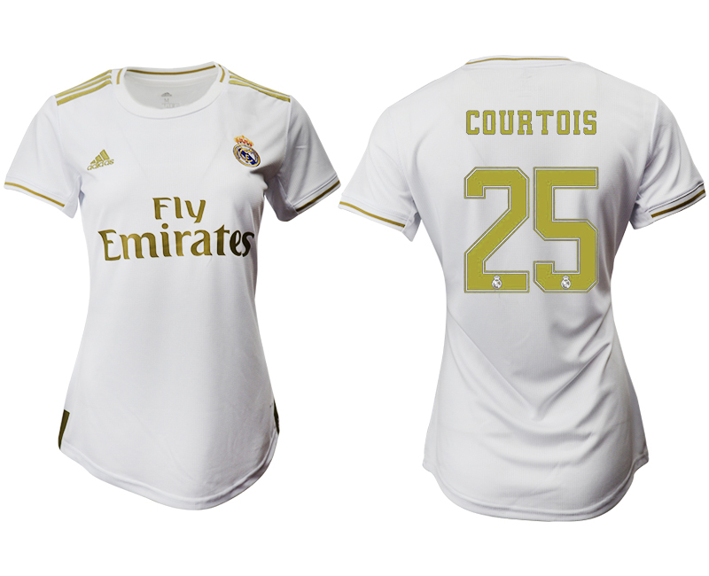 2019-20 Real Madrid 25 COURTOIS Home Women Soccer Jersey