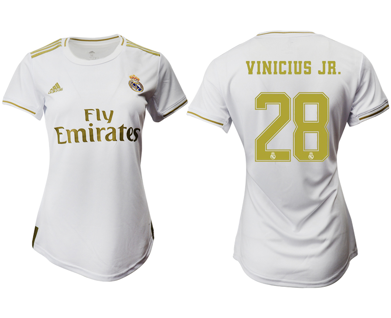 2019-20 Real Madrid 28 VINICIUS JR. Home Women Soccer Jersey