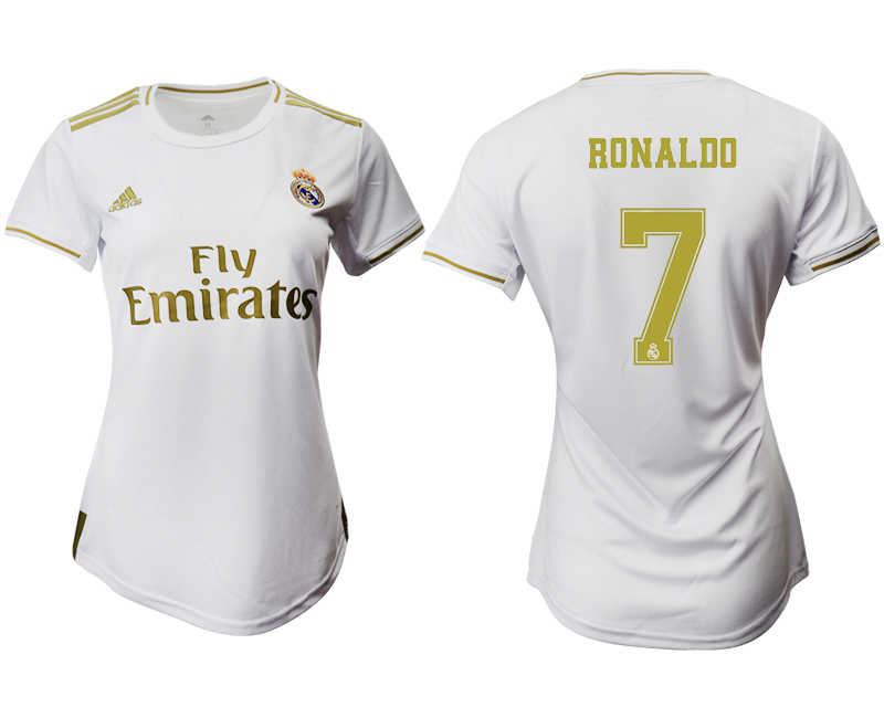 2019-20 Real Madrid 7 RONALDO Home Women Soccer Jersey
