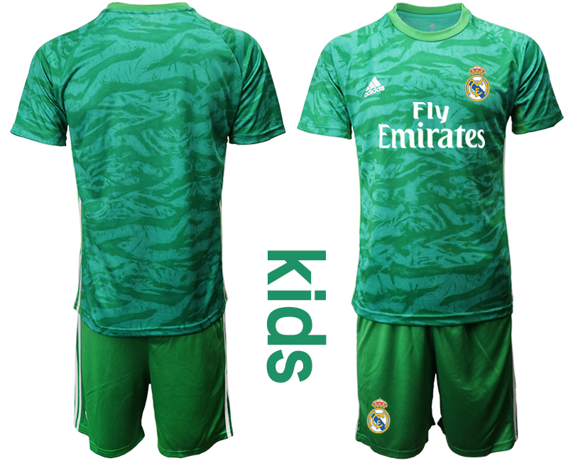 2019-20 Real Madrid Green Youth Goalkeeper Soccer Jersey