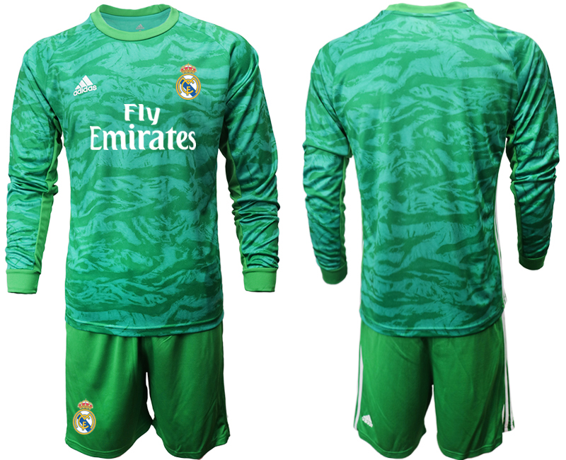 2019-20 Real Madrid Green Long Sleeve Goalkeeper Soccer Jersey