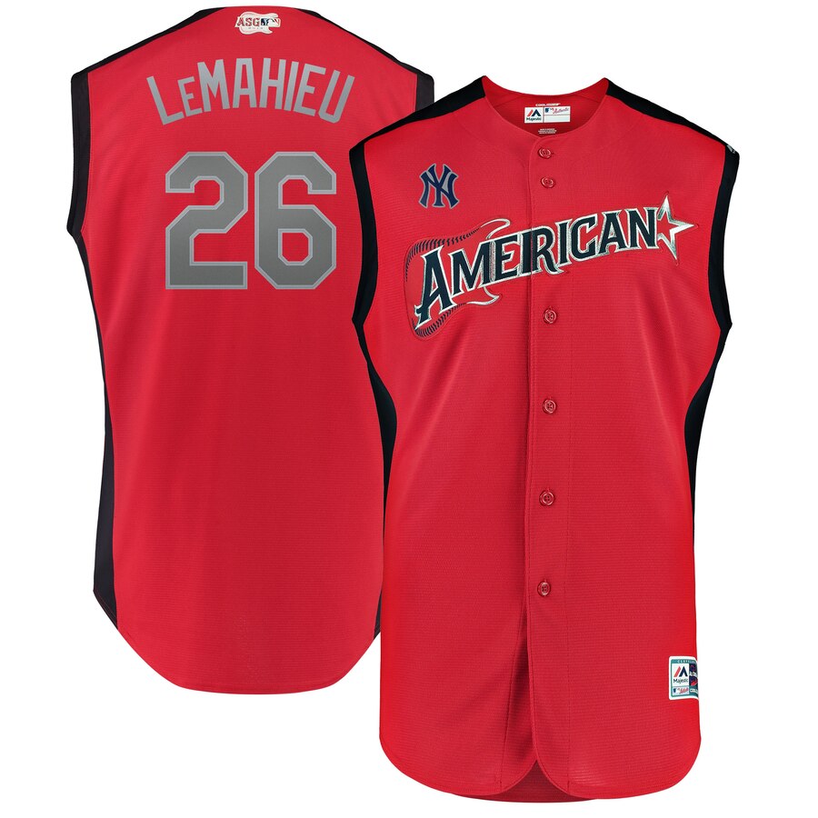 American League 26 DJ LeMahieu Red Youth 2019 MLB All-Star Game Player Jersey