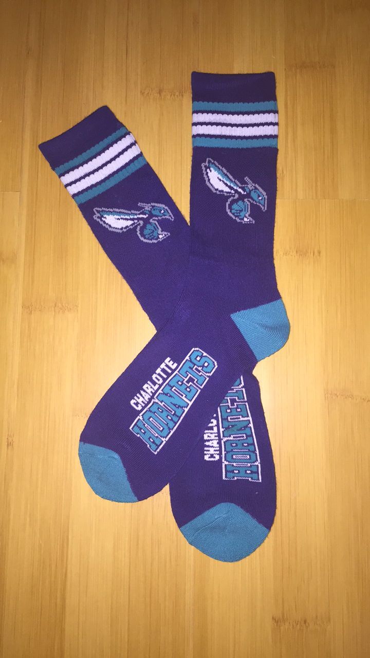 Charlotte Hornets Team Logo Purple NBA Socks