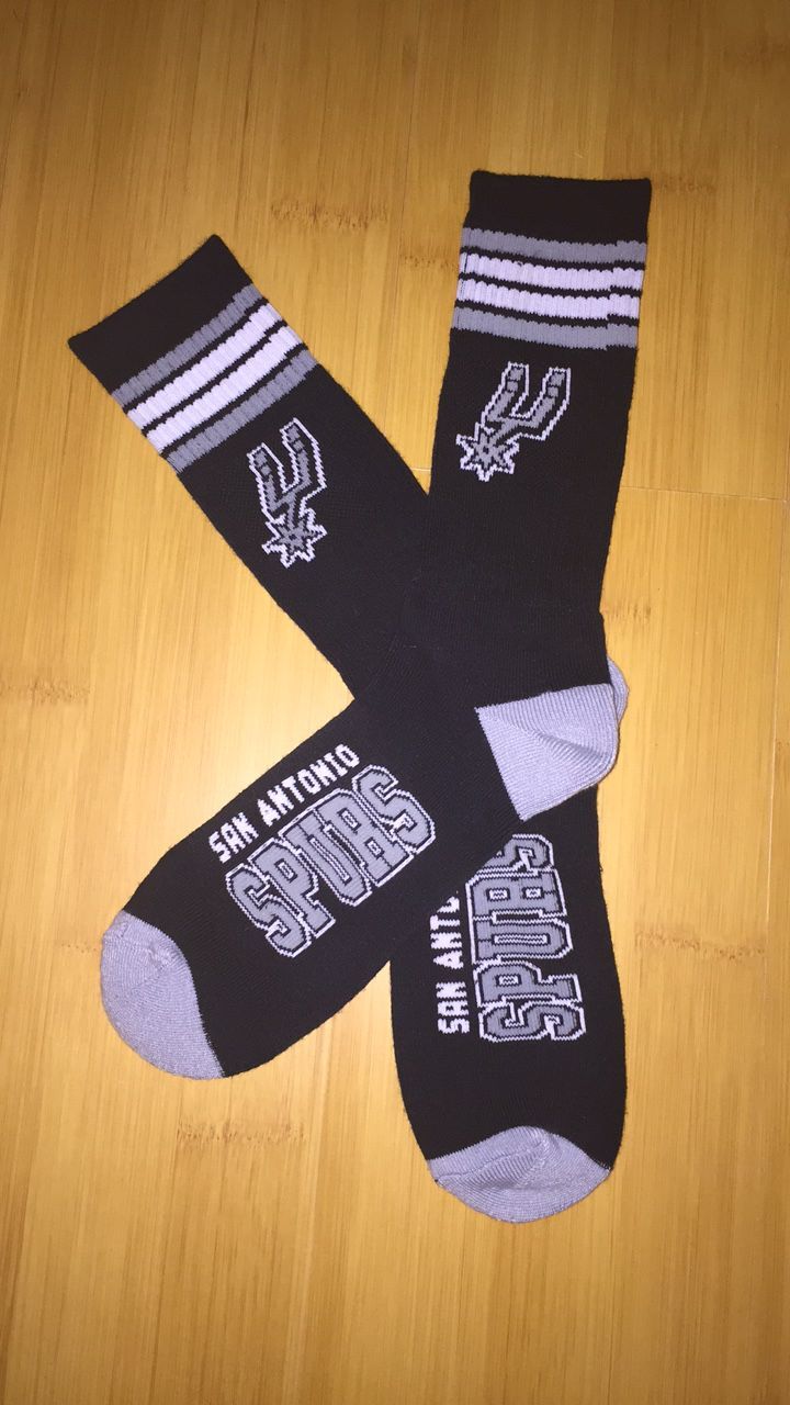 San Antonio Spurs Team Logo Black NBA Socks