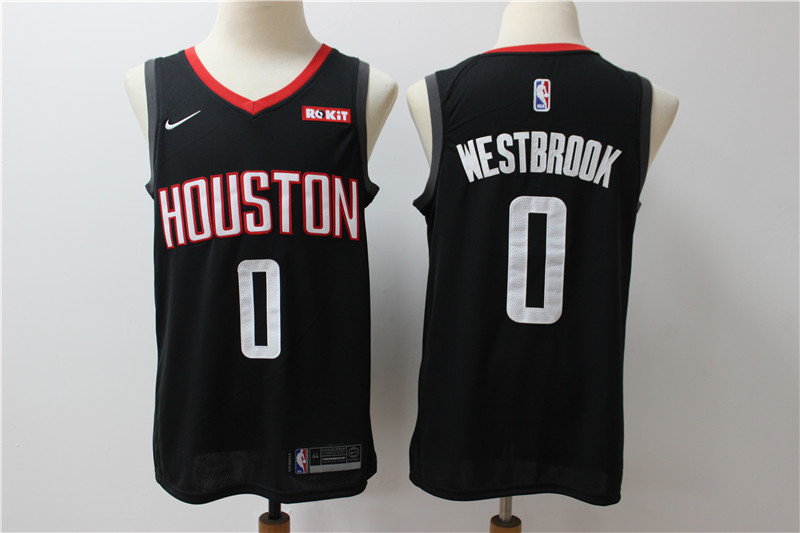 Rockets 0 Russell Westbrook Black Nike Swingman Jersey