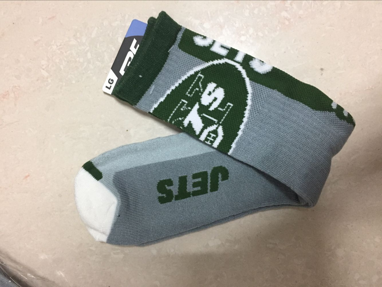 New York Jets Team Logo Gray NFL Socks