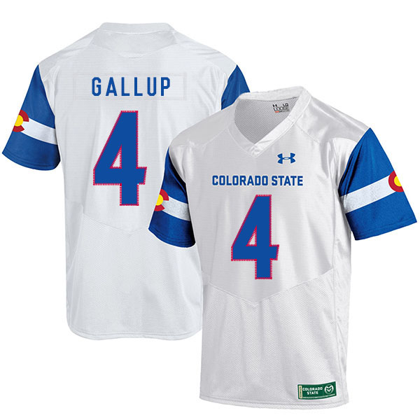 Colorado State Rams 4 Michael Gallup White College Football Jersey