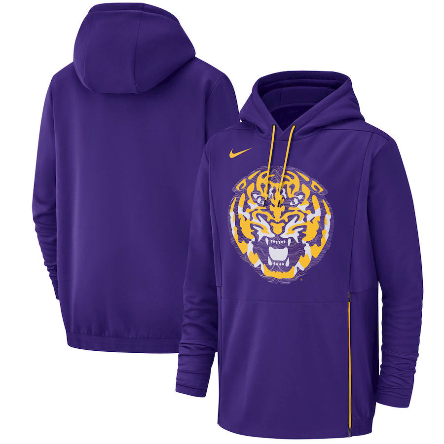 LSU Tigers Nike Champ Drive Performance Pullover Hoodie Purple