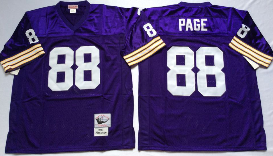 Vikings 88 Alan Page Purple M&N Throwback Jersey