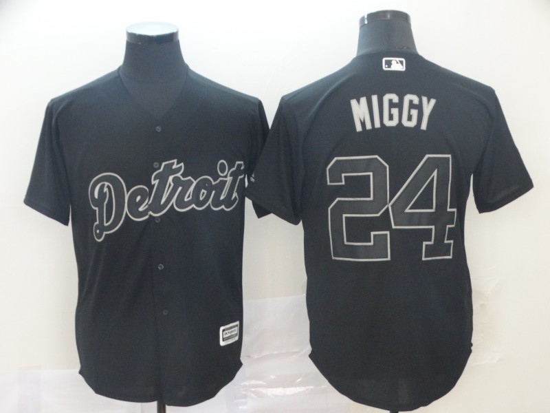 Tigers 24 Miguel Cabrera "Miggy" Black 2019 Players' Weekend Player Jersey