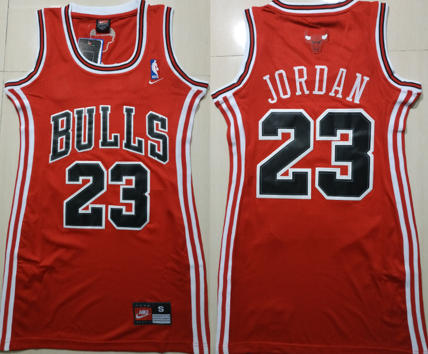 Bulls 23 Michael Jordan Red Women Nike Swingman Jersey