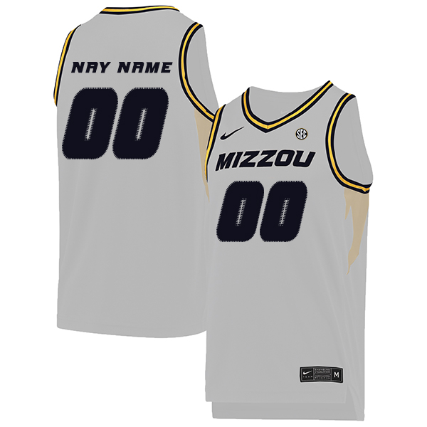 Missouri Tigers Customized White College Basketball Jersey